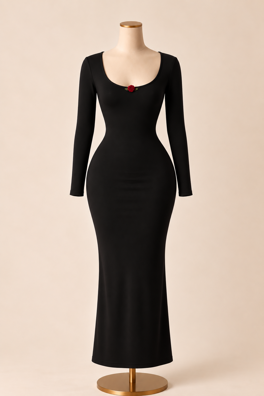 il Lingerie Dress Maniche Lunghe in Black.
