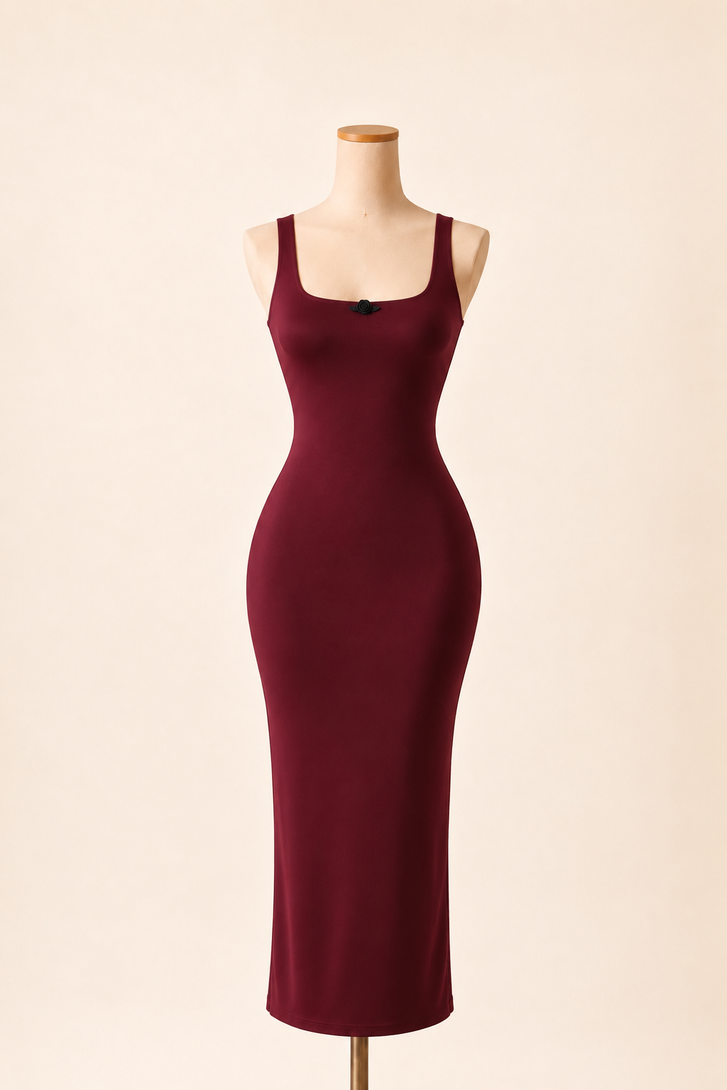 il Lingerie Dress Modellante in Burgundy..