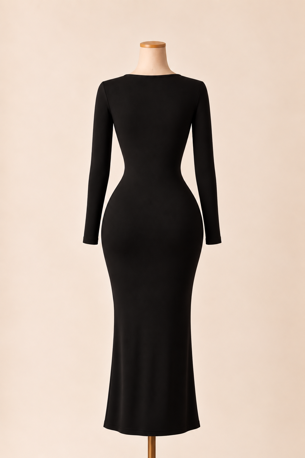il Lingerie Dress Maniche Lunghe in Black.