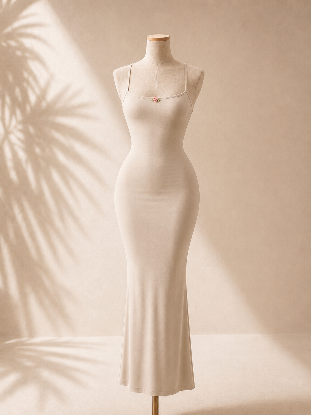 il Lingerie Dress in Beige.