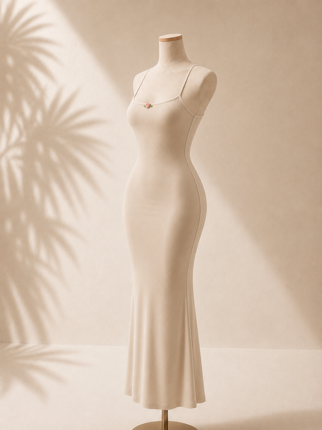 il Lingerie Dress in Beige.