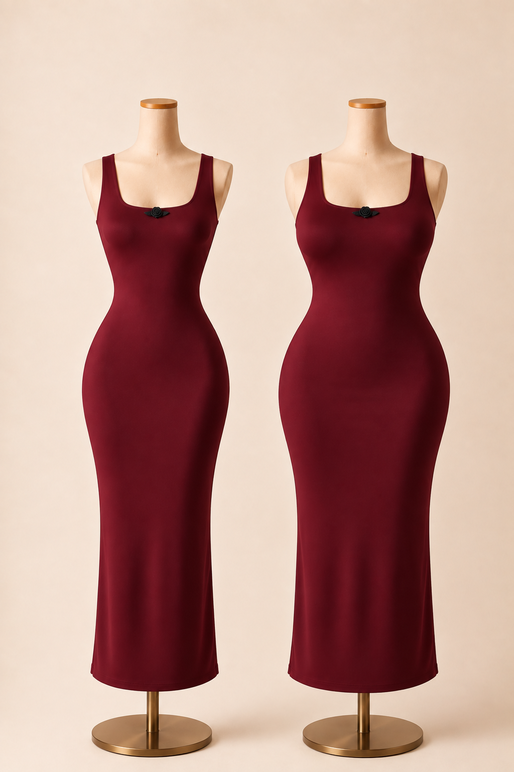 il Lingerie Dress Modellante in Burgundy..