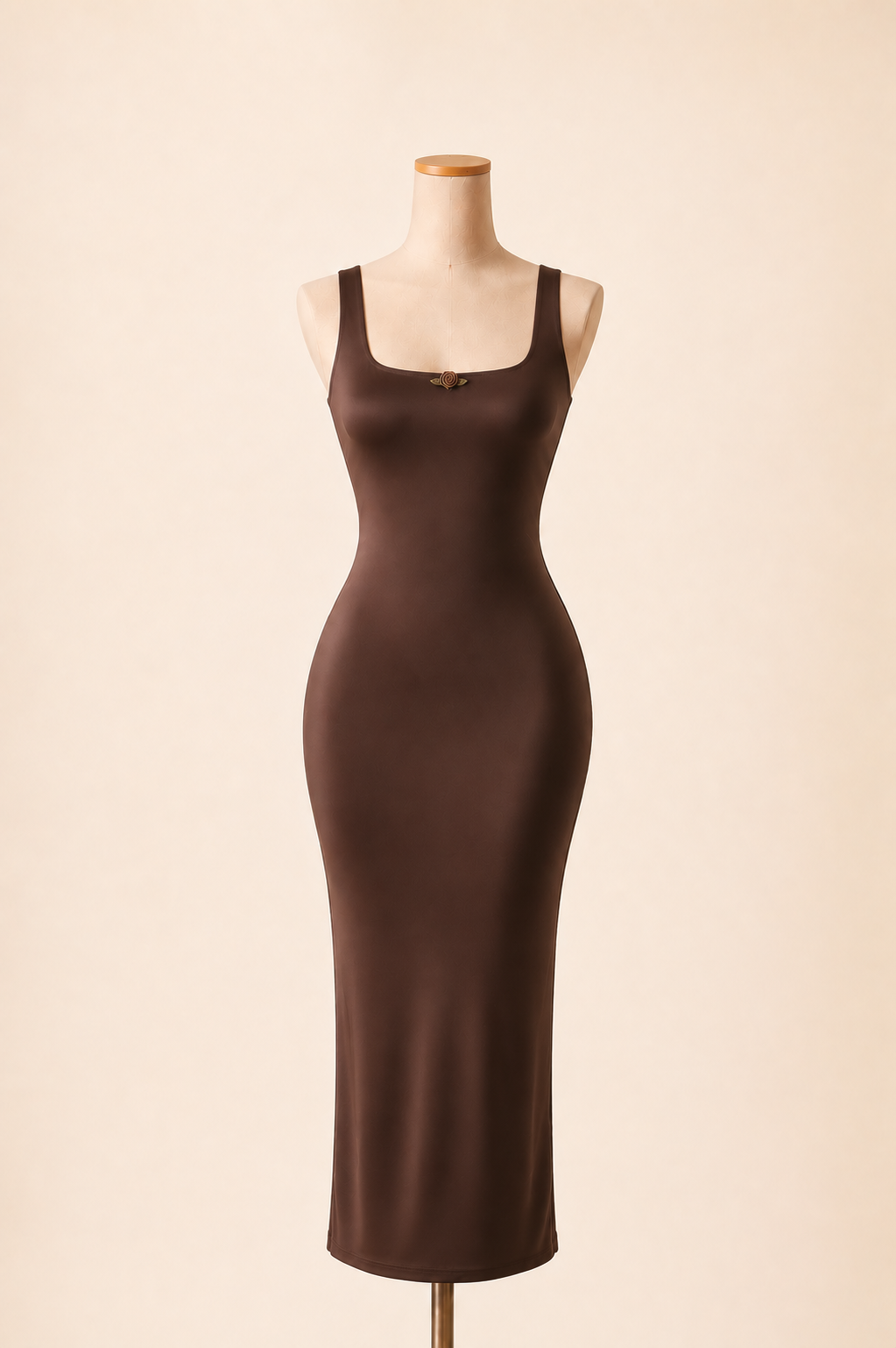 il Lingerie Dress Modellante in Coffee.