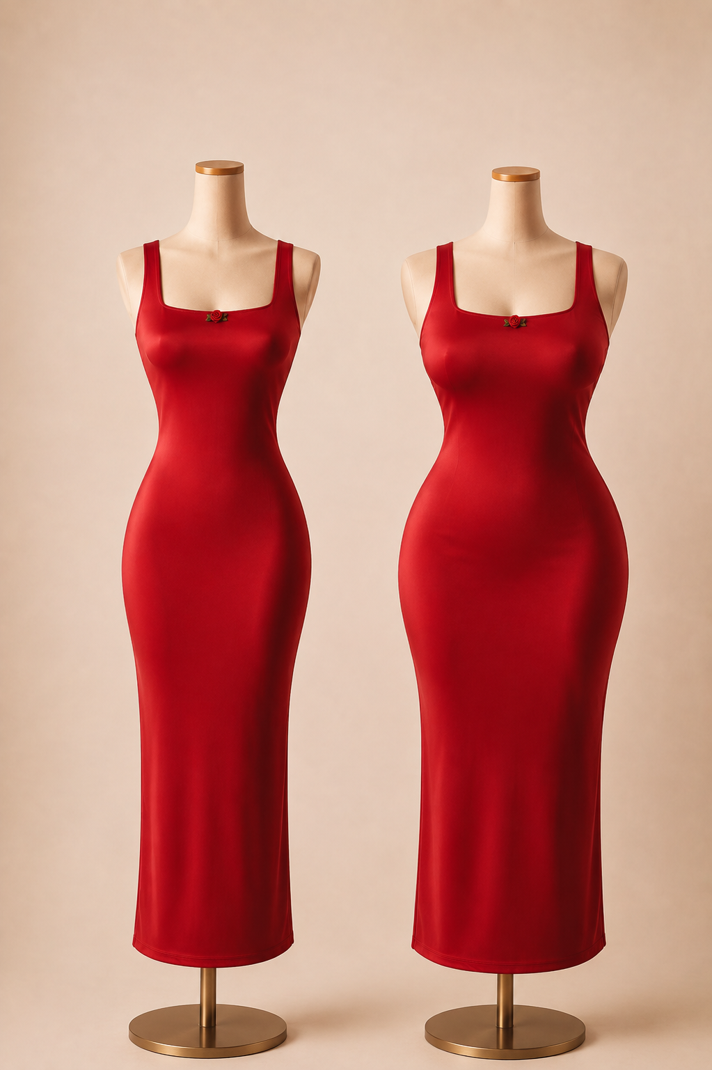 il Lingerie Dress Modellante in CherryRed.